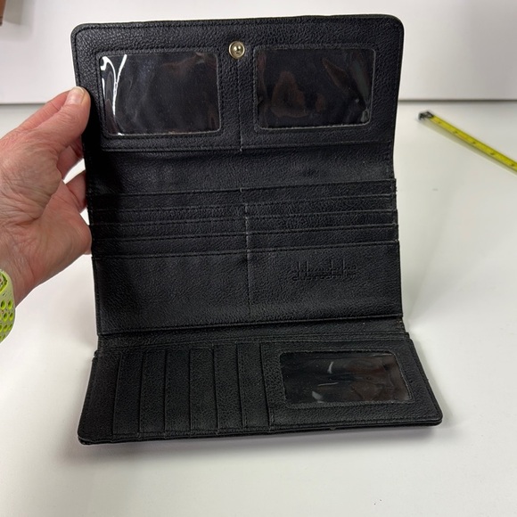 Club Rochelier Black and Tan Wallet with Leopard Print Design - Picture 3 of 9